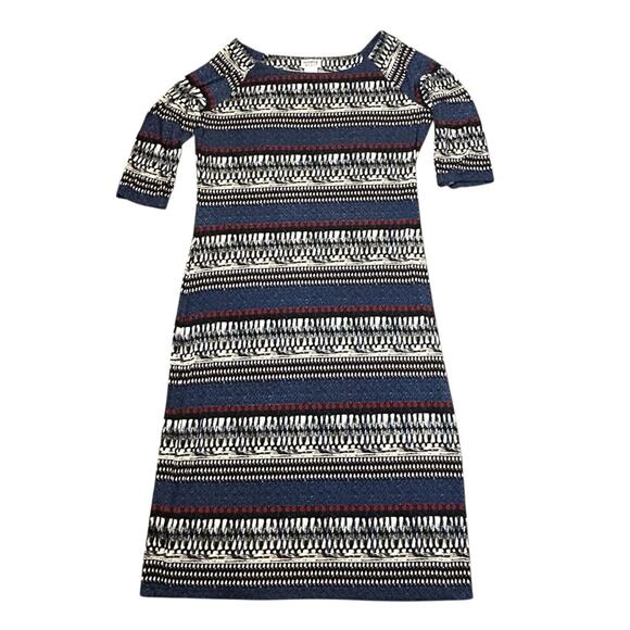 Monroe & Main Dress Womens Size L Blue Red Black Soft Stretchy Knit Sheath Y2K - Picture 5 of 10